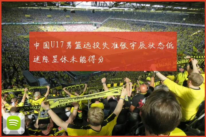 中国U17男篮远投失准张宇辰状态低迷陈昱休未能得分